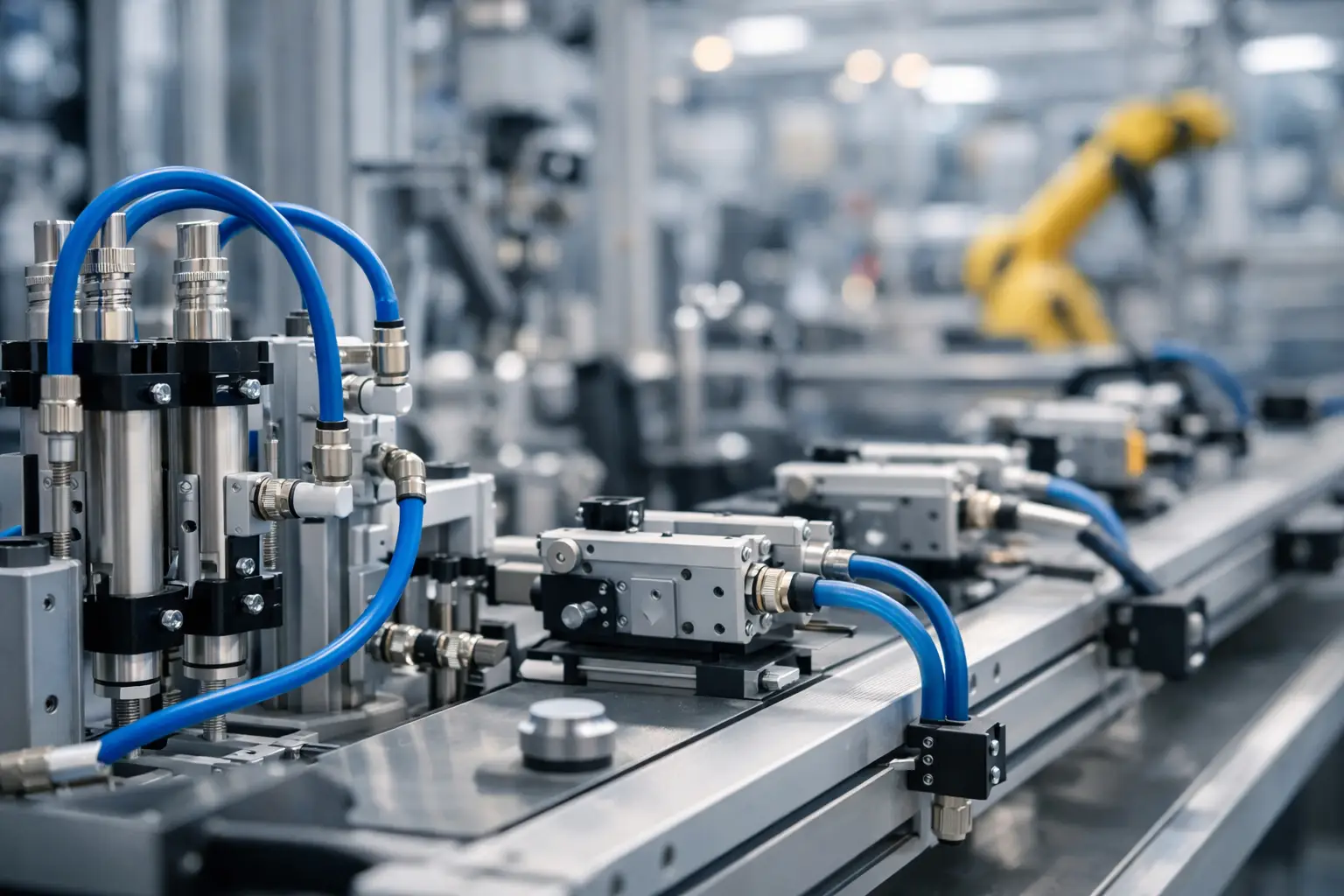 Automação pneumática industrial e produtividade
