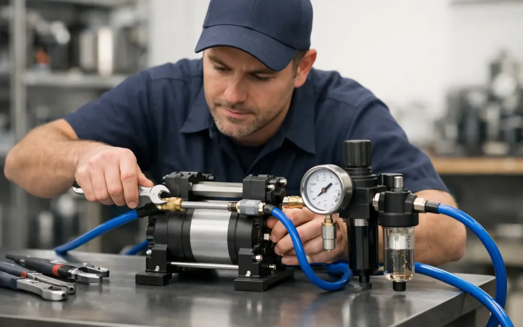Como instalar bomba pneumática corretamente
