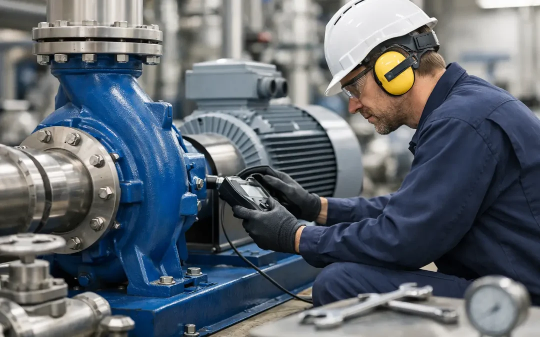 Manutenção preventiva em bombas industriais