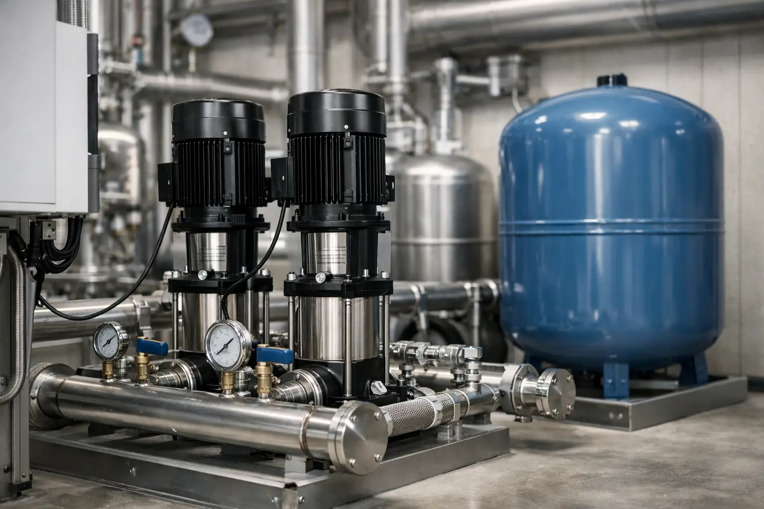 Instalação de sistema de pressurização industrial