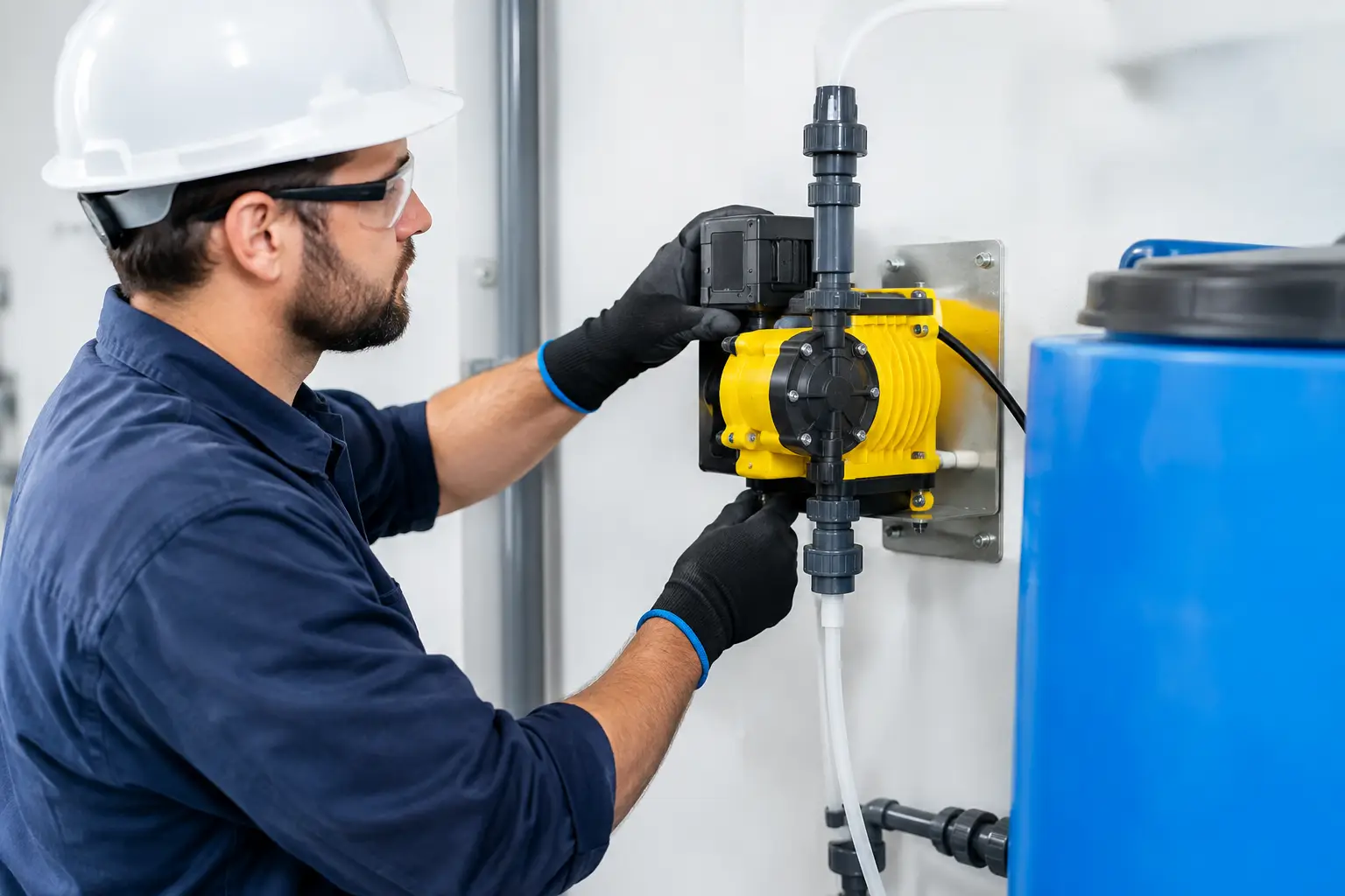 Como instalar bomba dosadora industrial com segurança