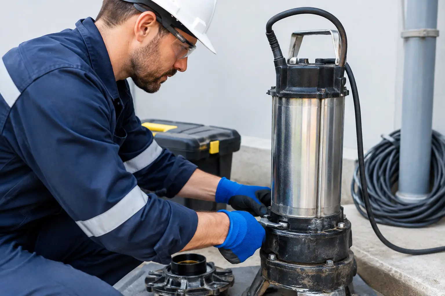 Manutenção corretiva de bomba submersível