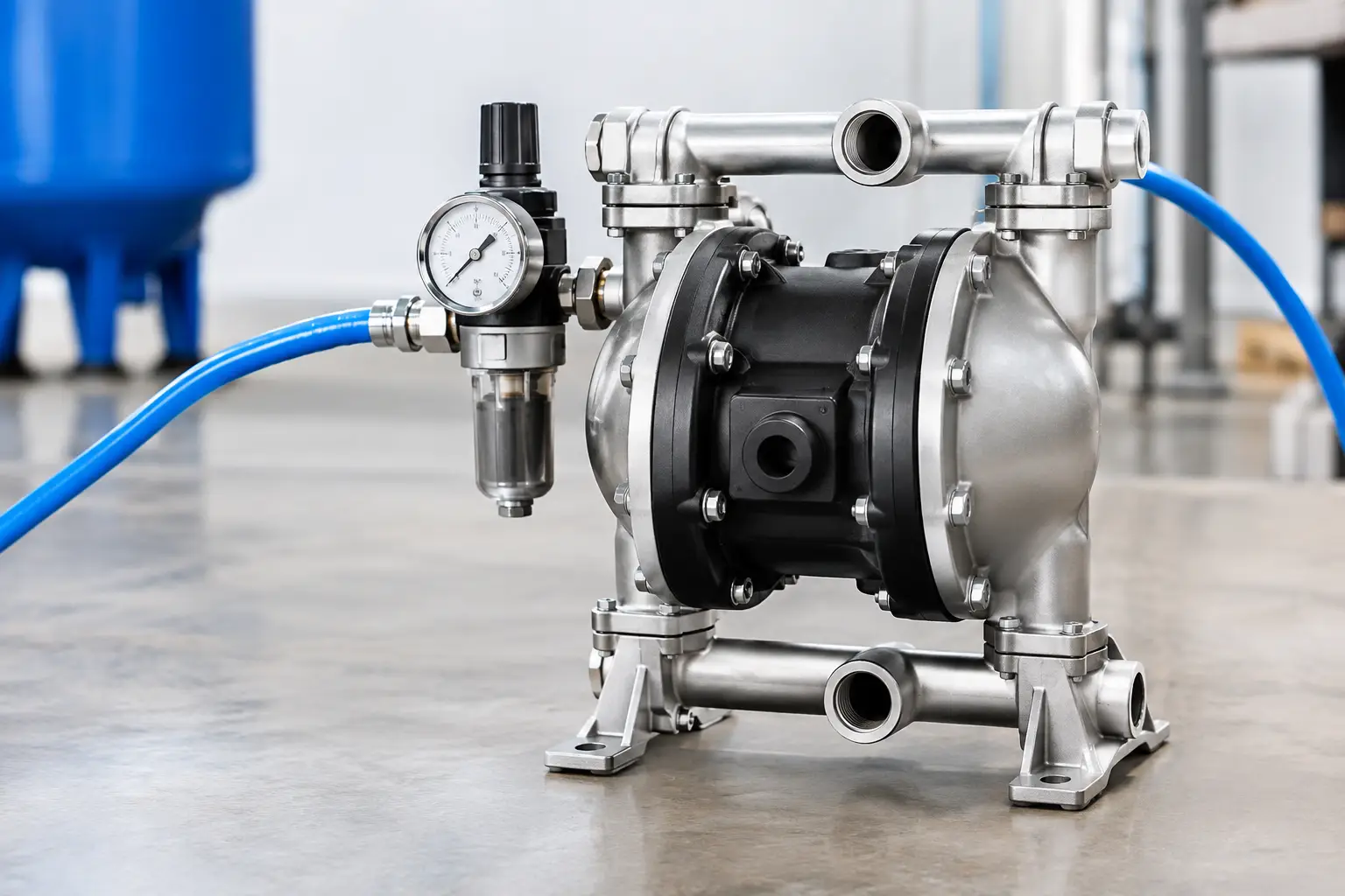 Qual pressão exige uma bomba pneumática?